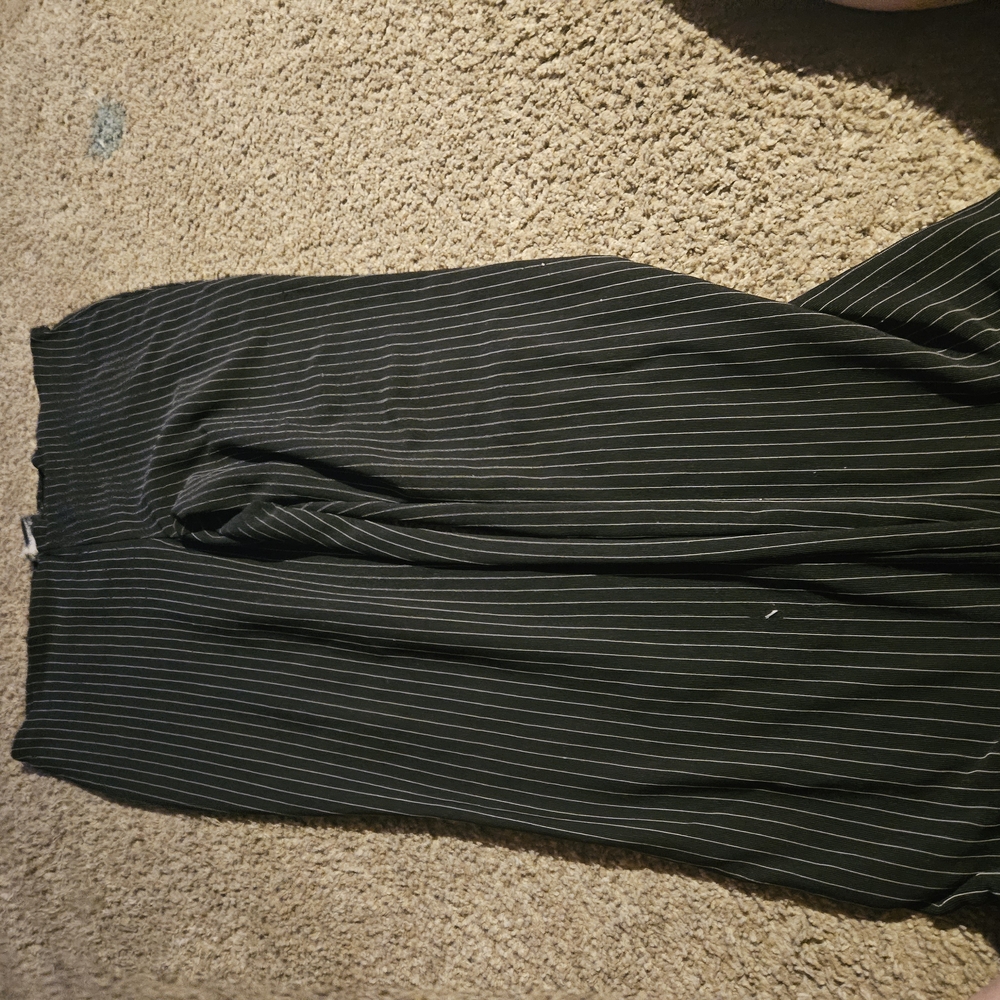Black and White Striped Women's Skirt